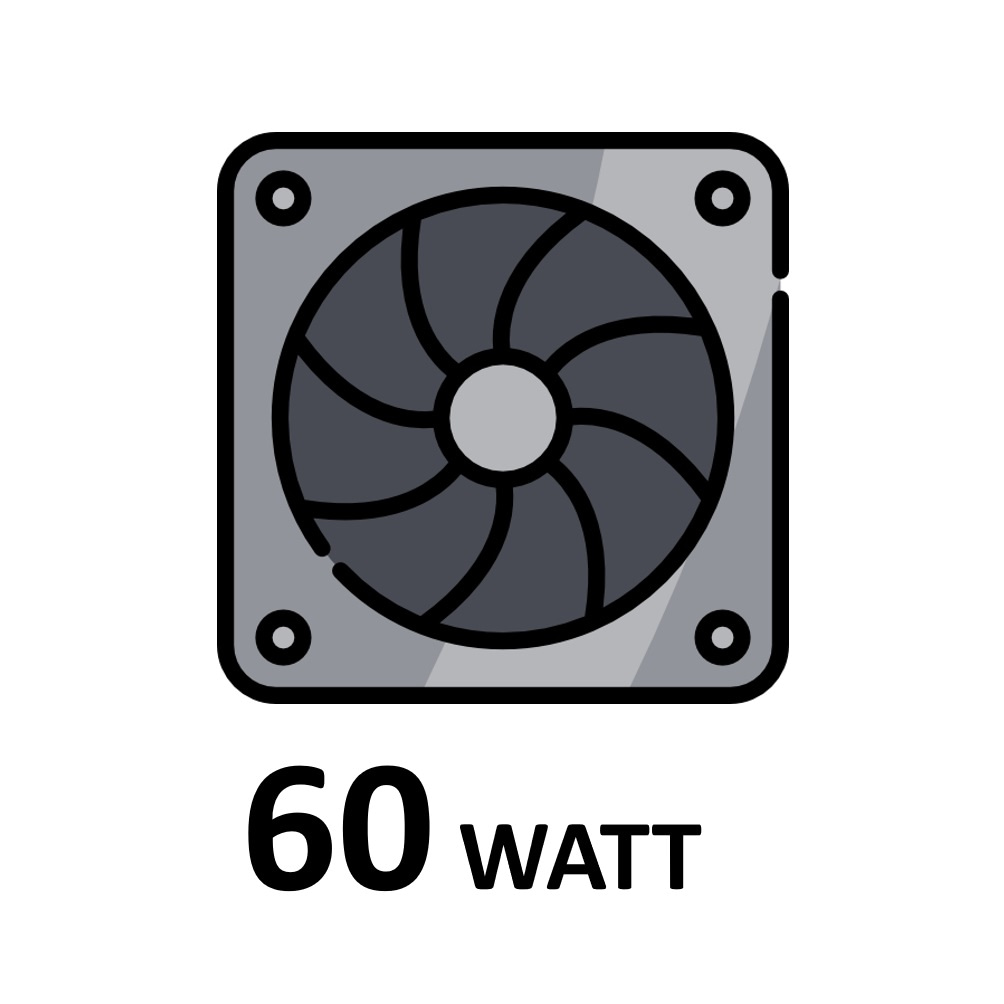 ventola da soffitto a 12v da 60 watt - esempio