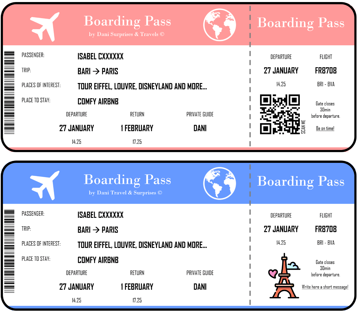 fake boarding passes free to download