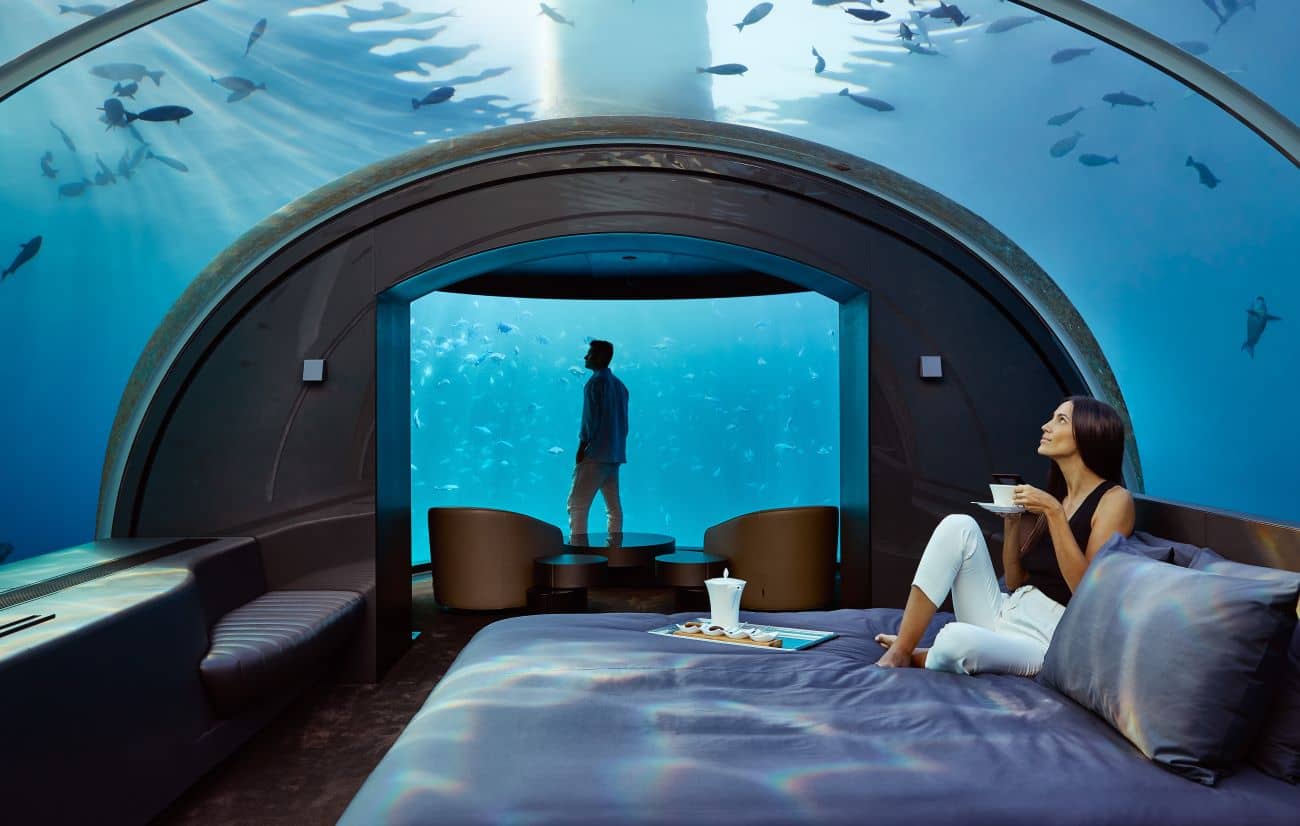 underwater bedroom in the  MALDIVES