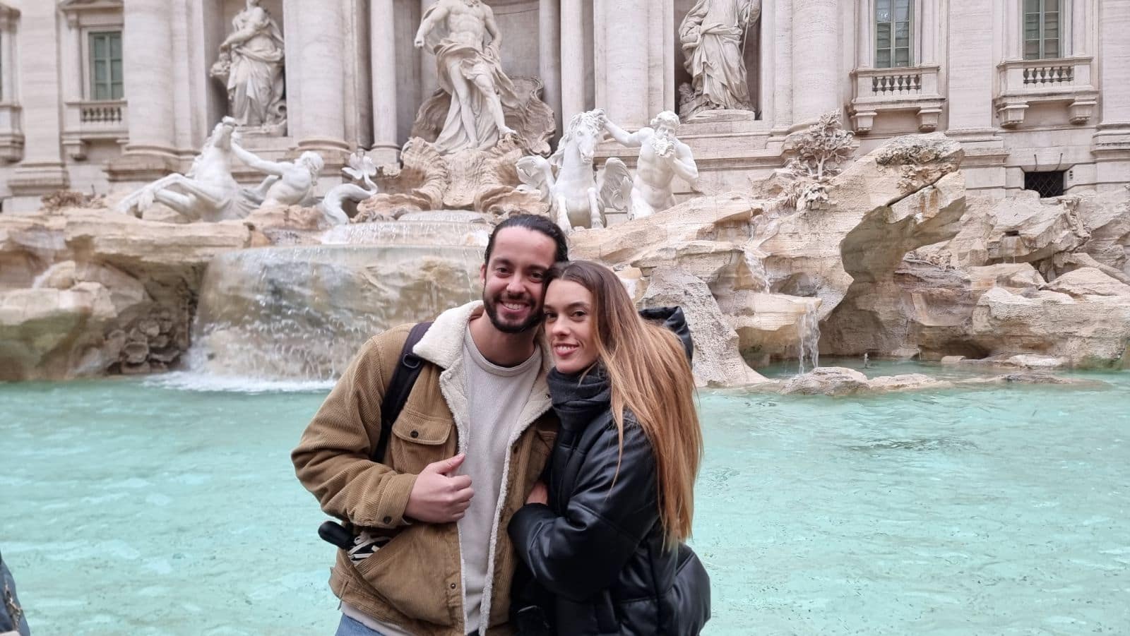fan facts about rome - conclusion - dani and isa lostontheroute in front of the trevi fountain