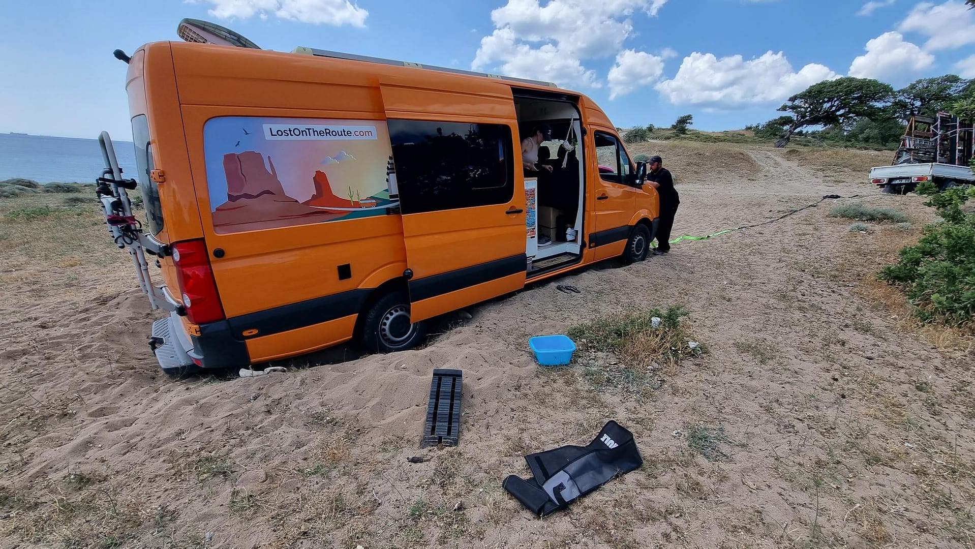 stranded with the campervan in turkey