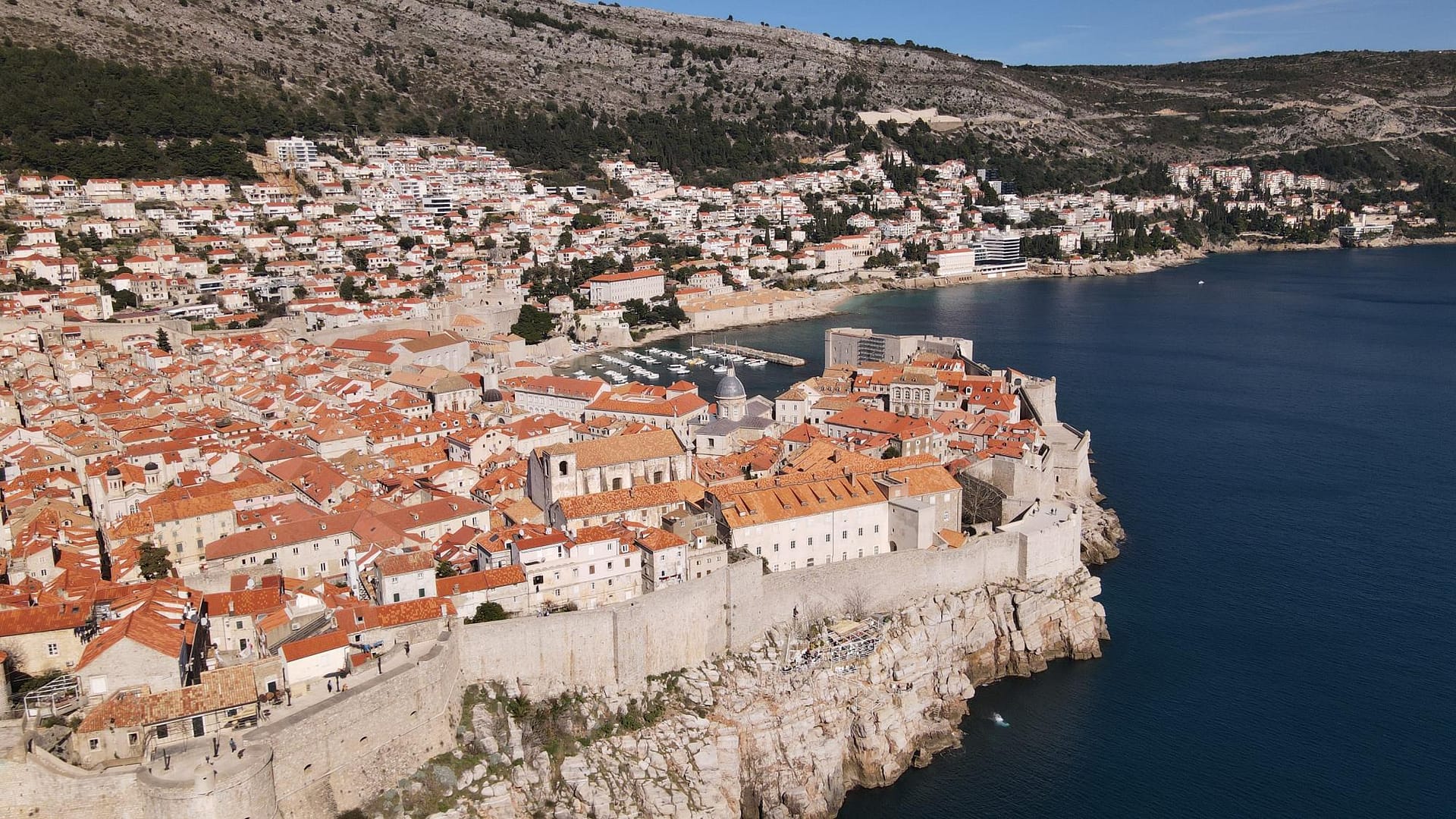 walls of dubrovnik - by drone