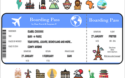 Free Boarding Pass Template for making a Surprise Gift