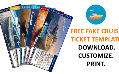 Free Fake Cruise Ticket Template for Gifting A Surprise Trip! :D