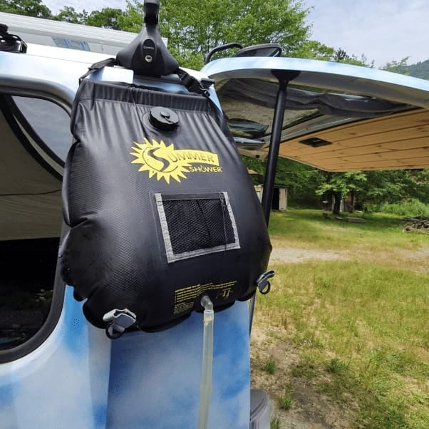 solar shower - camper van in italy